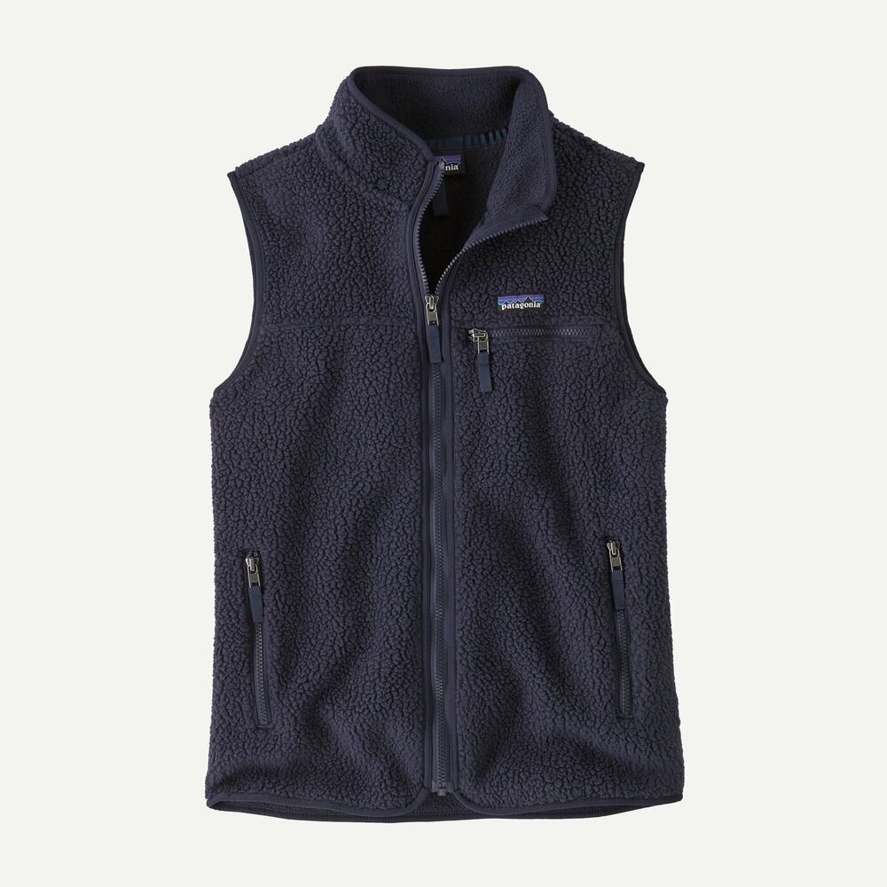 Patagonia Women's Retro Pile Vest Full Zip Navy Size Large